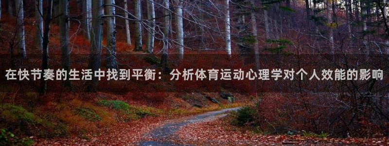 尊龙官网下载：在快节奏的生活中找到平衡：分析体育运动心理学对